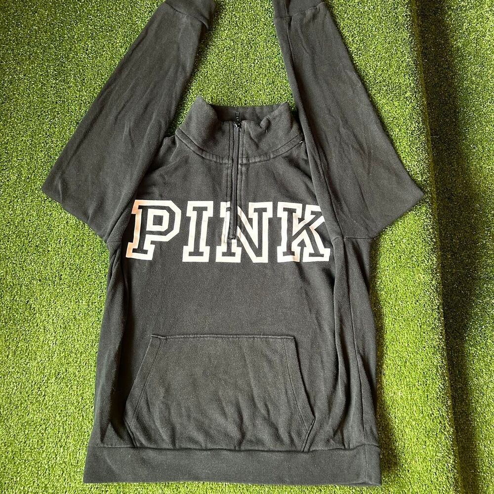 Victoria-s-secret Women's Black and Grey Sweatshirt